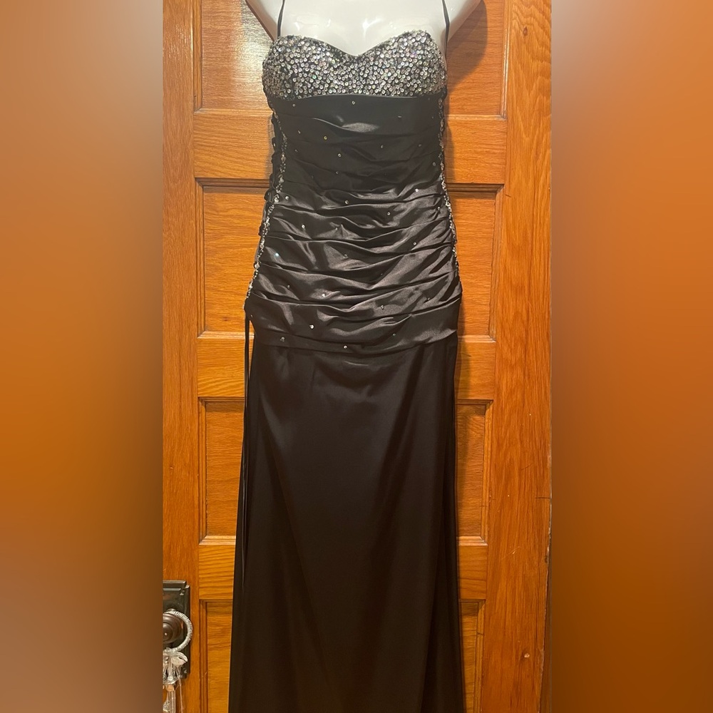 Strapless Black Formal Dress